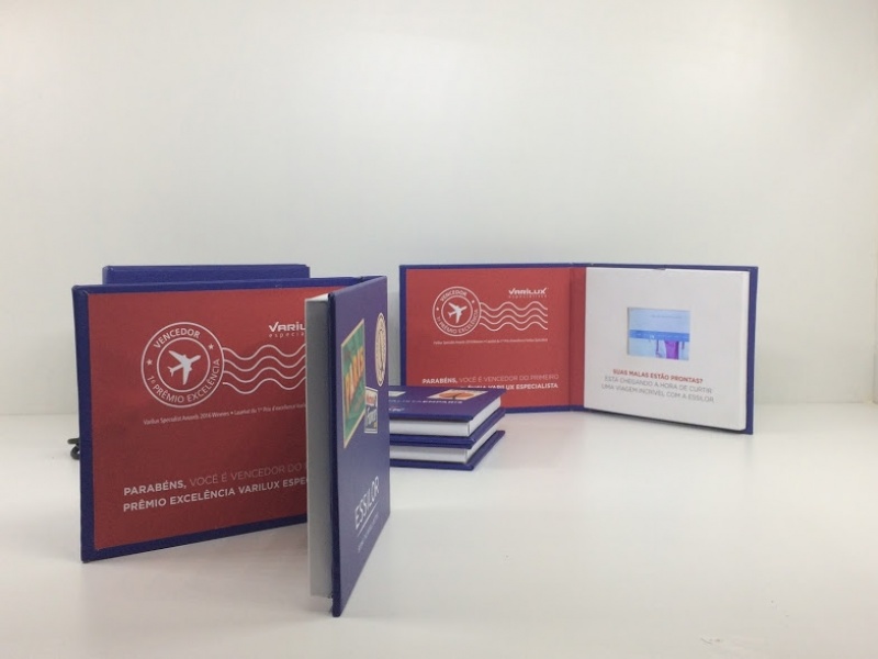 quanto custa vídeo papers convite com tela lcd Taubaté