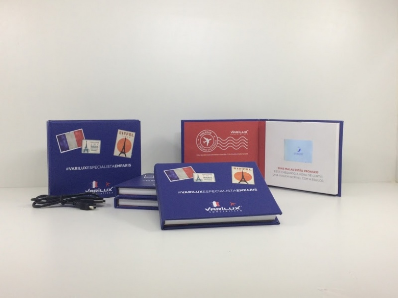 vídeo papers convite com tela lcd Campinas